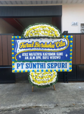Papan Bunga Duka di Metro Utara